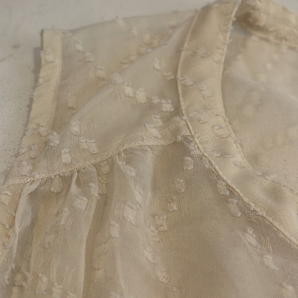 American Eagle Outfitters Sleeveless Embroidered Sheer Design Top - Picture 4 of 6